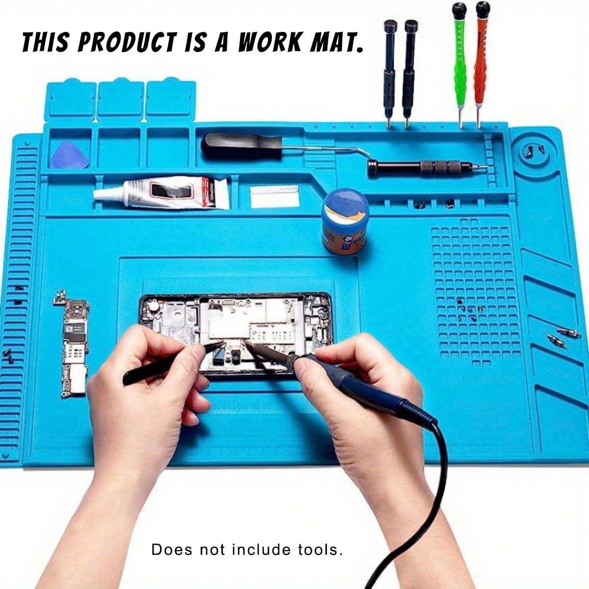 Electronics Repair Workbench - Термостойкая силиконовая подкладка для пайки с