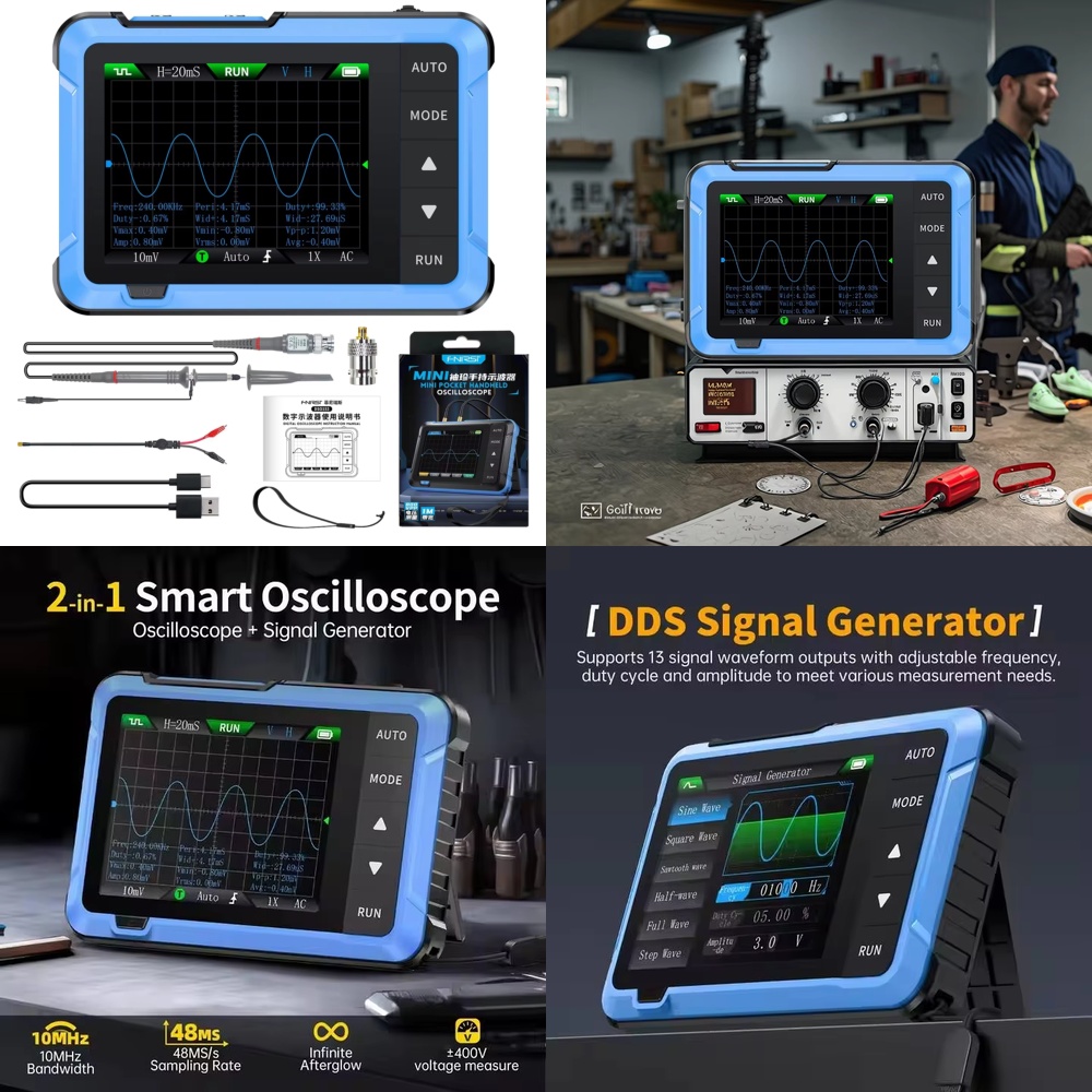 Electronics Repair Tools - Портативный цифровой осциллограф DSO510 Mini 2-в-1,