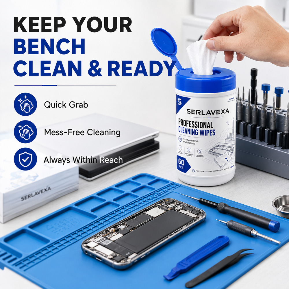 60 салфеток для чистки электро – обзор и цена Electronics Repair Workbench